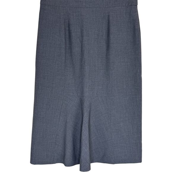 Worthington Womens Skirt Size 4 Blue Gray Trumpet Hem Career Stretch Lined - Picture 10 of 13